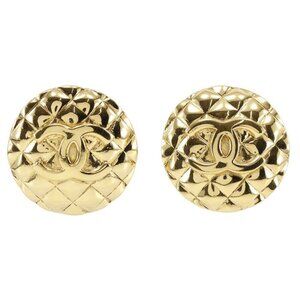 CHANEL Gold Coco Mark Earrings